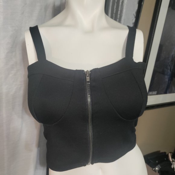 The Arte by Zenana - Strapped Cloth Bustier Crop Top - Picture 1 of 7